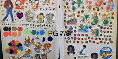 1 Full Binder Page front/back Vintage 80s 90s Stickers Puff Scratch n Sniff Good