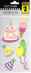 KEEPSAKE Essentials Party Embellishments Birthday Cake Hat Balloons Ice Cream