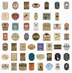 Victorian Trading 50 Gothic Apothecary Labels Planner Journal Stickers 6D