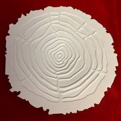 Tim Holtz Die Cuts * Embossed Tree Ring * White or Kraft Cardstock or Chipboard
