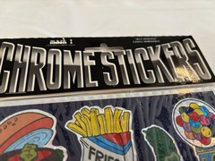 Vtg Mark 1 Chrome Prismatic Stickers Sheet 80s Junk Food Brand NEW