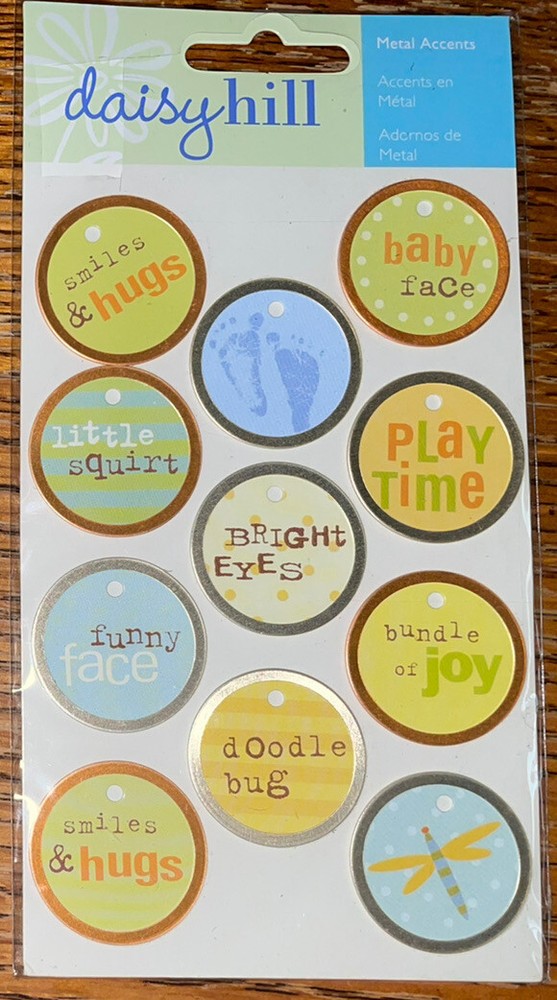 Daisy Hill Baby Boy Metal Rimmed Tags Hugs Kisses Little Squirt Play Time Bundle