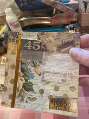 Unique Handmade Ephemera, Scrapbook,Junk Journal,tag,embellishment Mixed Media
