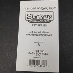 Frances Meyer Stickers Baby Boy Feet RTST 853 Footprints