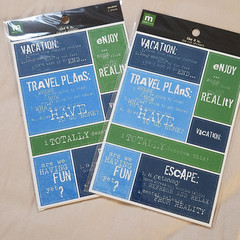NEW Lot 2 Making Memories «Like It Is» Die Cut Stickers VACATION -C