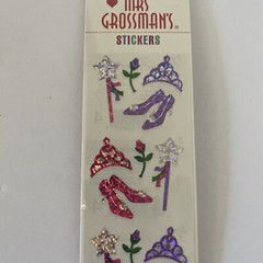 Mrs Grossman’s PRINCESS ACCESSORIES Sparkle Stickers Girl Pink Crown Heels Party