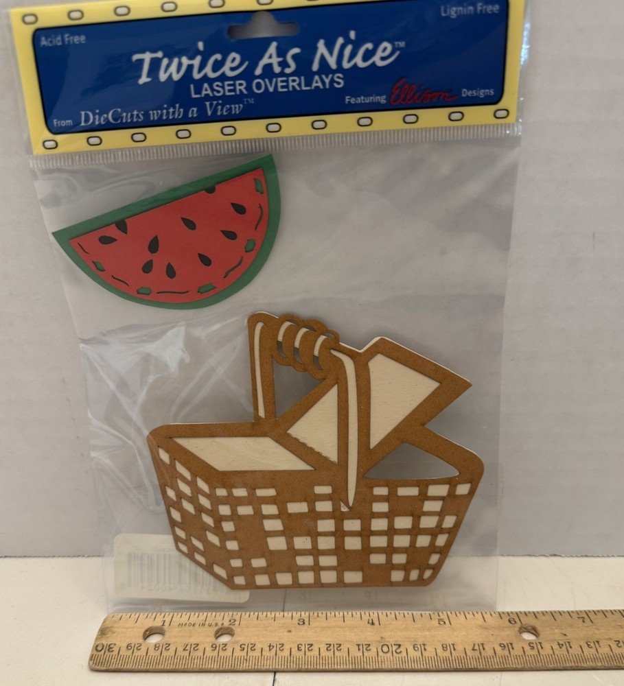 Ellison Designs «Twice As Nice» Laser Overlays Die Cuts With A View, Picnic, New
