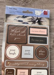 Chatterbox Love Tiles Scrapbooking Girl Self Adhesive NEW