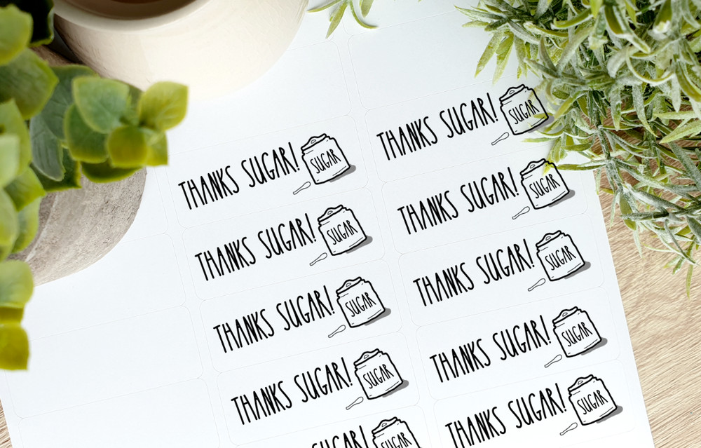 Rae Dunn Inspired Thank you stickers ( 1×2 5/8 «) 100 count thank you labels