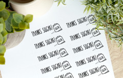 Rae Dunn Inspired Thank you stickers ( 1×2 5/8 «) 100 count thank you labels