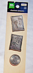 making memories charmed plaques BABY footprint handprint metal stickers cute