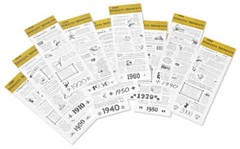 YEAR STICKERS Timeless Moments scrapbook IT TAKES TWO headlines facts 1900-2012