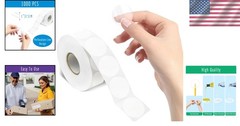 1000 Pack Clear Round Seals – Durable Self-Adhesive Labels for All Uses