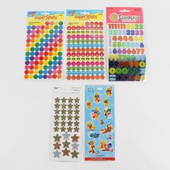 Lot of 5 Assorted Themes Stickers for Crafts, Scrapbooking, etc. New