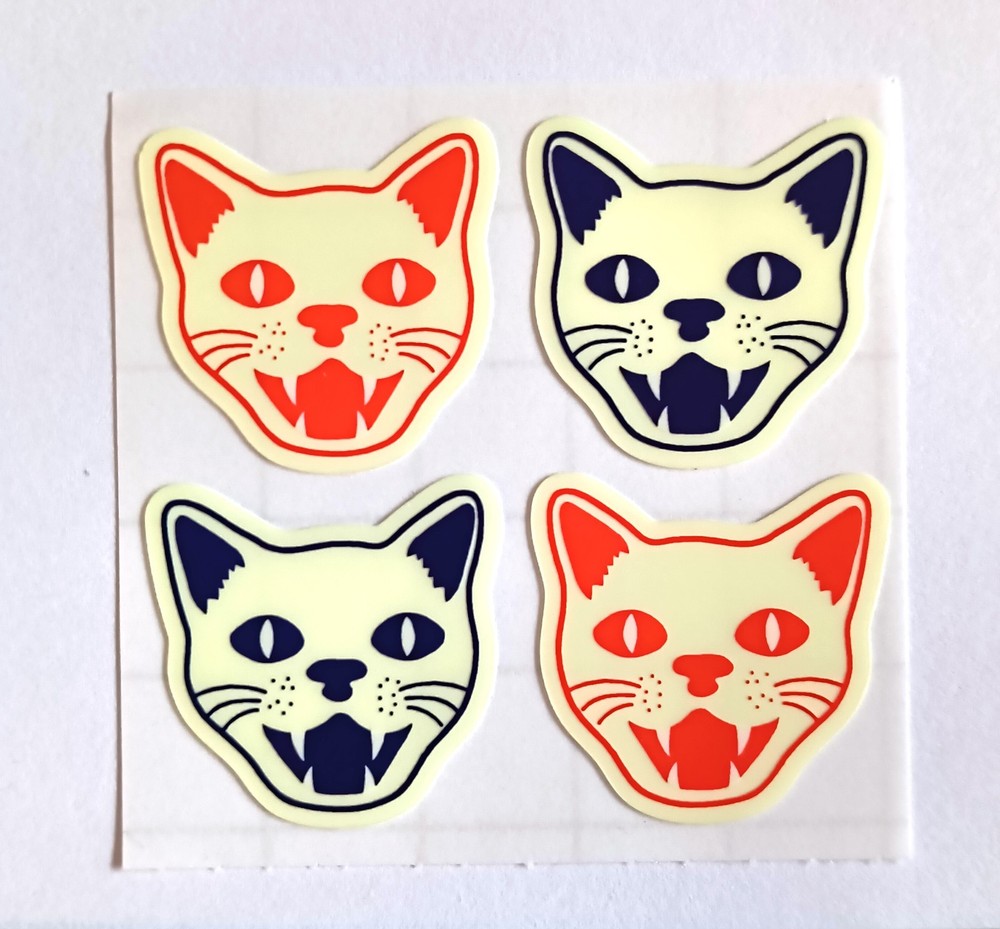Glow in the Dark Cat Faces Sticker Mod – Cats Kittens Stickers