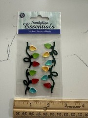 Sandylion Essential Dimensional Christmas Lights 2 Multi Color Strings Scrapbook