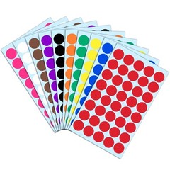 2000 Round Dot Stickers 3/4″ – 10 Colors Assorted Labels for Organizing