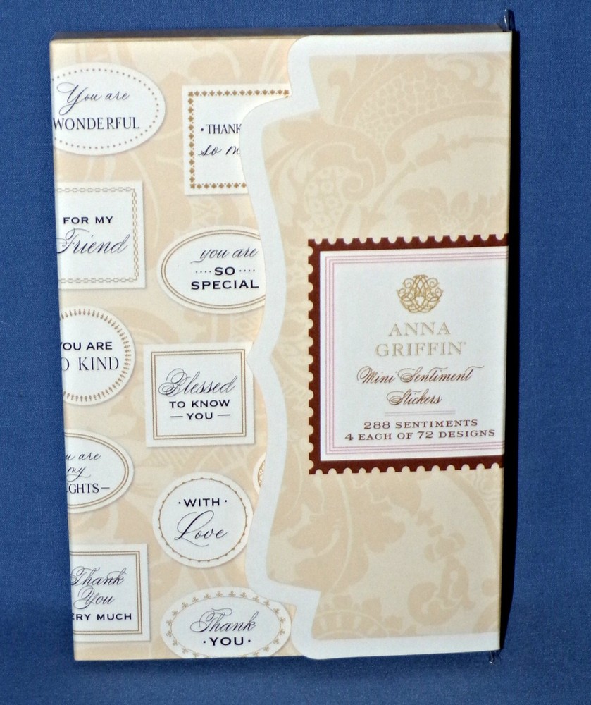 Anna Griffin Mini Sentiments Sticker Everyday & Holiday 288 pc Themed Sentiments