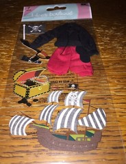 Lot Of 2 Jolees Peter Pan Captain Pirates Ship Treasure Disney Scrapbook Sticker