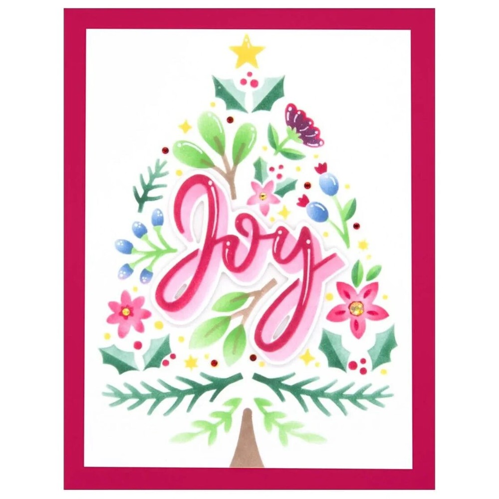 SPELLBINDERS PAPER ARTS – STENCIL – 4 X 6 LAYERED JOY TREE STN-069