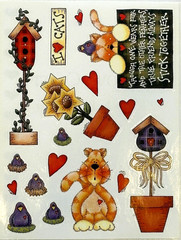 New Vintage Lot of Provo Craft Sheets of Garden Stickers & Die Cuts & Laser Cuts