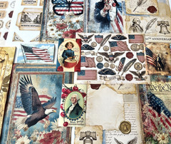 250pcs AMERICA 250 USA JUNK JOURNAL-SCRAPBOOK KIT W/JOURNAL – AUTHENTIC EPHEMERA
