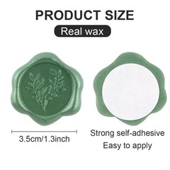 100Pcs Eucalyptus Wax Seal stickers Green Self Adhesive Envelope Seal Stickers