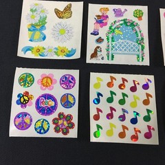 Sandylion Stickers Dogs Cats Faces Hearts Peace Children Flowers Garden Lot