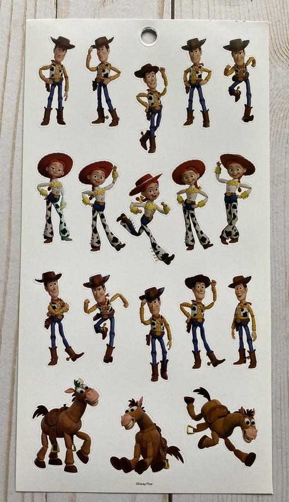 Disney Stickers Toy Story Woody Bullseye Jessie Multiple Poses Pixar Animation