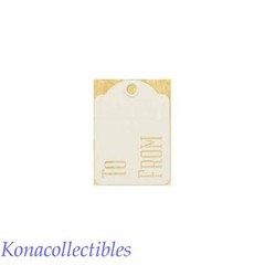 Graphic 45 Staples STENCIL-CUT ATC TAGS IVORY To & From (10) Scrapbooking