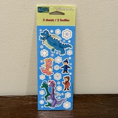 Sealed Vintage DRAGON TALES Stickers 2 Sheets Winter Theme, American Greetings