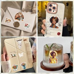 Prstincol 326Pcs Black Girl Themed Planner Stickers Characterstickersbook_3