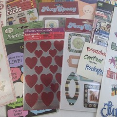 Lot Of Stickers Scrapbooking Rub-ons Hearts Letters Vacation Love Holiday 37pc