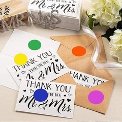 500Pcs Black Paper Stickers Round Blank 1 Inch DIY Gift Seal Chalkboard Labels