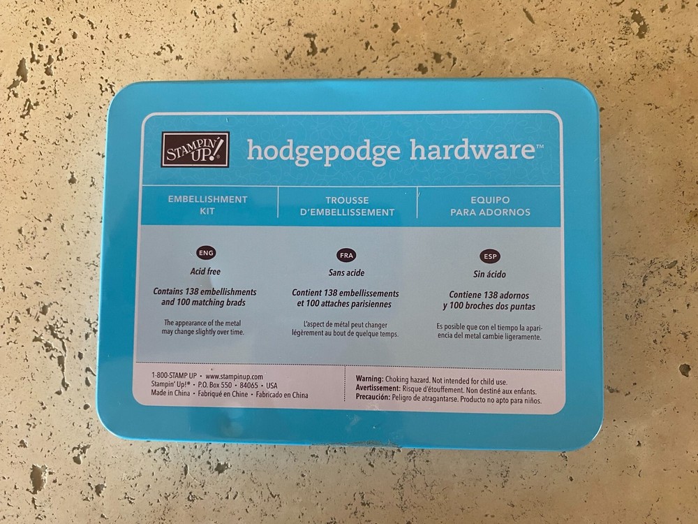 Stampin’ Up! Hodgepodge Hardware, Pewter Metal Embellishments + hinges