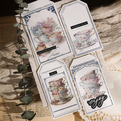 Vintage Vellum Stickers Floral Plants Elements Scrapbooking Supplies Flowers Bot
