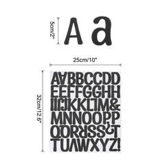 595 Pieces Vinyl Letter Stickers, 10 Sheets 2 Inch Black Self-Adhesive Cute