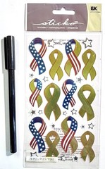 Yellow Ribbon Stickers Scrapbooking Card Journal Planner Sticko