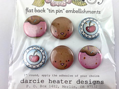 Darcie Heater Designs Flat Back Tin Pins DHD54 Under the Sea / DHD212 Jam Packed