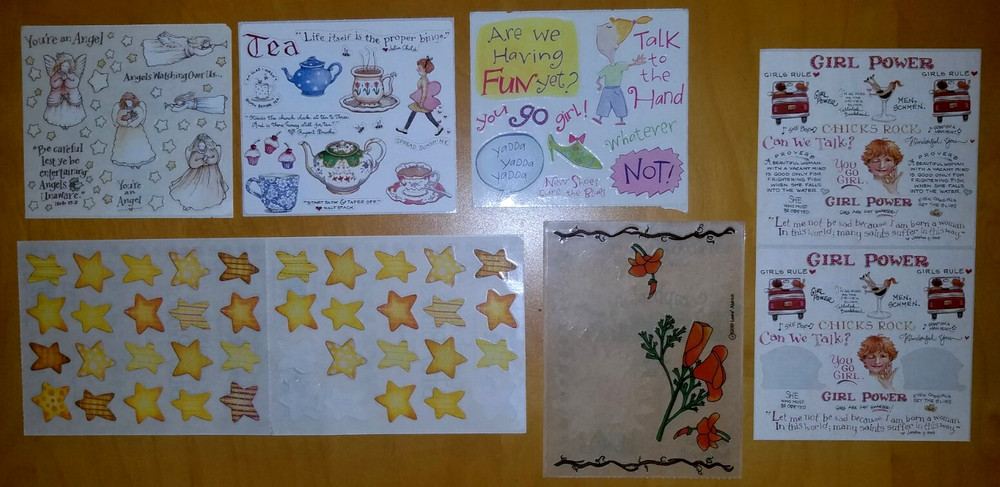 Vintage SUSAN BRANCH Provo Craft Frances Meyer Stickers girl power Tea angels