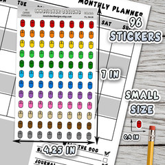 Computer Mouse Stickers, Mini Icon Reminder Planner stickers, Journals, books