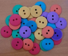 Craft Colourful Buttons and Pastel Dragonfly Brads -each design in Packs of 30