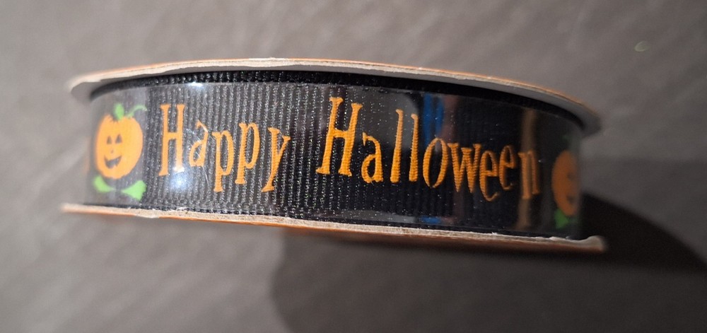 Happy Halloween Ribbon-5/8 in-3 yards-100% Polyester by Michaels Stores
