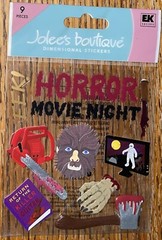 RARE JOLEES HORROR MOVIE NIGHT Knife Axe Chain Saw Blood HALLOWEEN Return Killer
