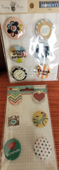 Lot of 4 Packages Round Scrapbooking Embellishments by «Fancy Pants»