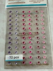 MARTHA STEWART CRAFTS ADHESIVES DOTS & FLOWERS MULTI-COLOR PASTEL 72PCS