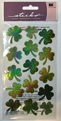 (2) Sticko 15pc Shamrock Stickers St. Patricks Day Green Leprachaun Scrapbooking