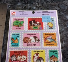 Vintage Stickers Cute Animals Cats Kittens Puppies Sticker Pack 5 Sheets 1998