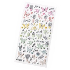 Crate Paper GINGHAM GARDEN (94PC) PUFFY STICKER SHEET scrapbooking