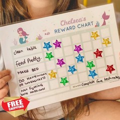 Lrogoe Holographic Star Stickers 6 Colors 0.6″